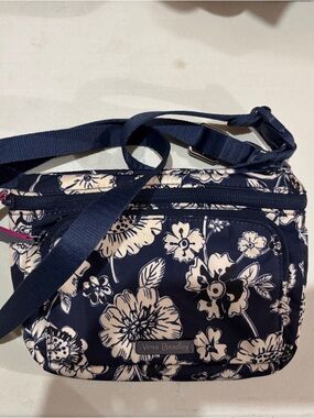 Vera Bradley Navy and White Floral Crossbody